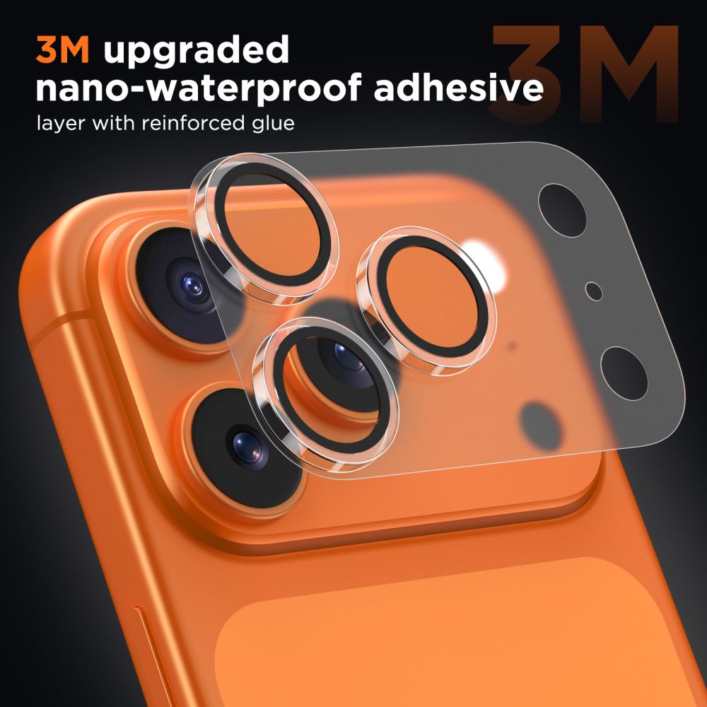 Tech-Protect Tech-Protect iPhone 17 Pro Max Linsskydd CamFull Fit+ Transparent