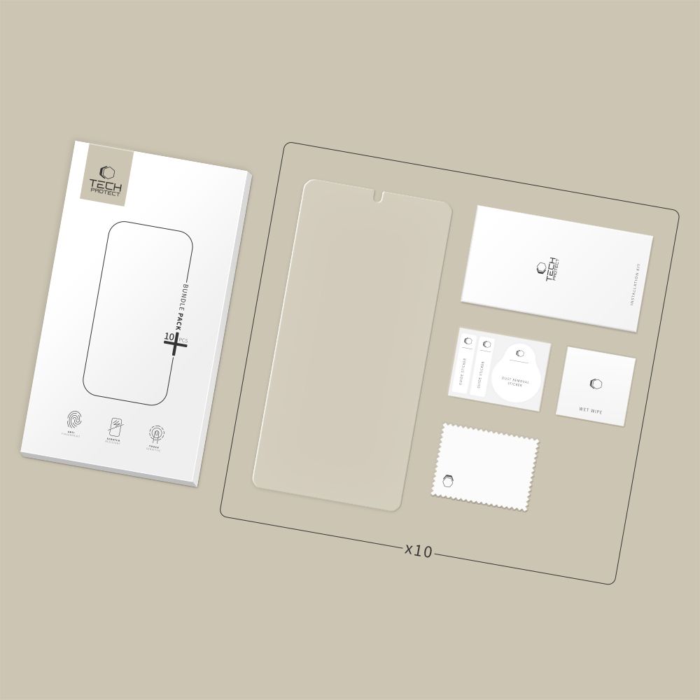 Tech-Protect Tech-Protect Galaxy S26 Ultra 10-PACK Skärmskydd Härdat Glas