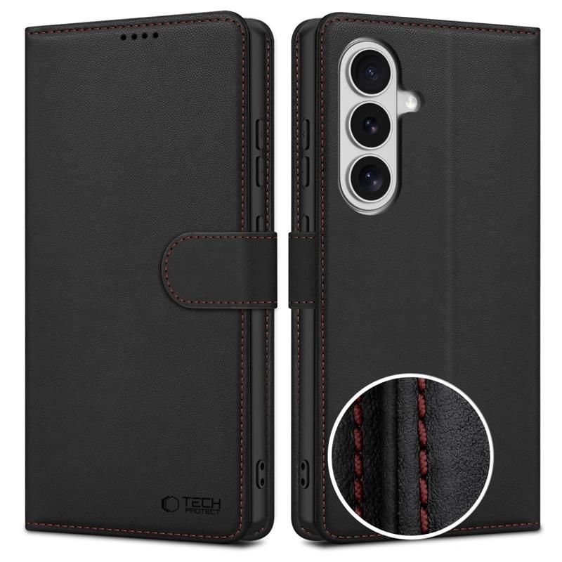 Tech-Protect Tech-Protect Samsung Galaxy S26 Fodral Läder Svart / Röd