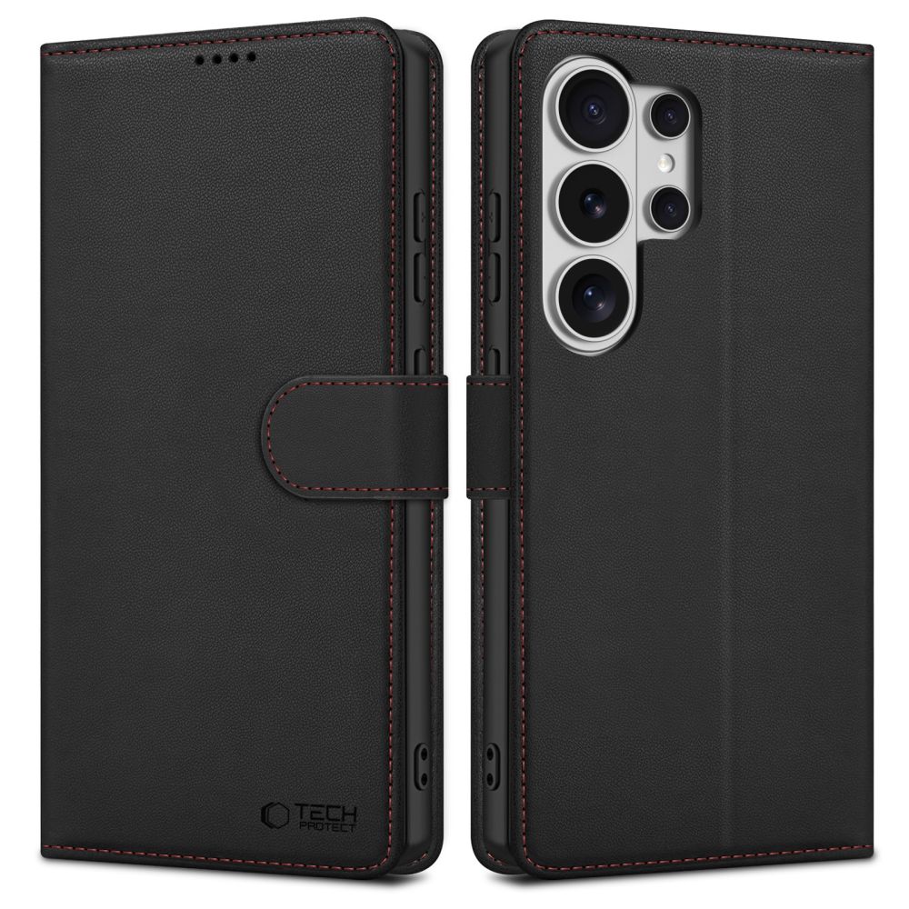 Tech-Protect Tech-Protect Galaxy S26 Ultra Fodral Läder Svart / Röd