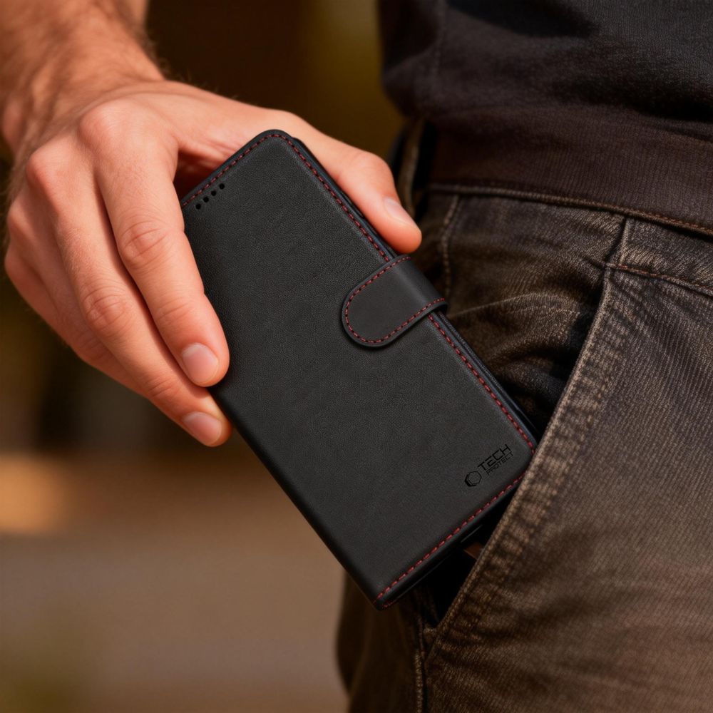 Tech-Protect Tech-Protect Galaxy S26 Ultra Fodral Läder Svart / Röd