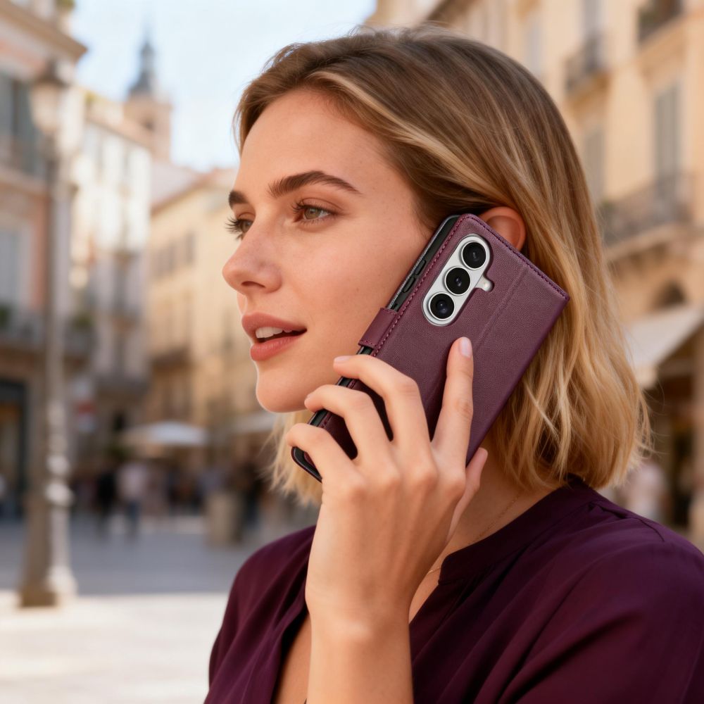 Tech-Protect Tech-Protect Galaxy A37 / A36 / A56 Fodral Läder Mulberry