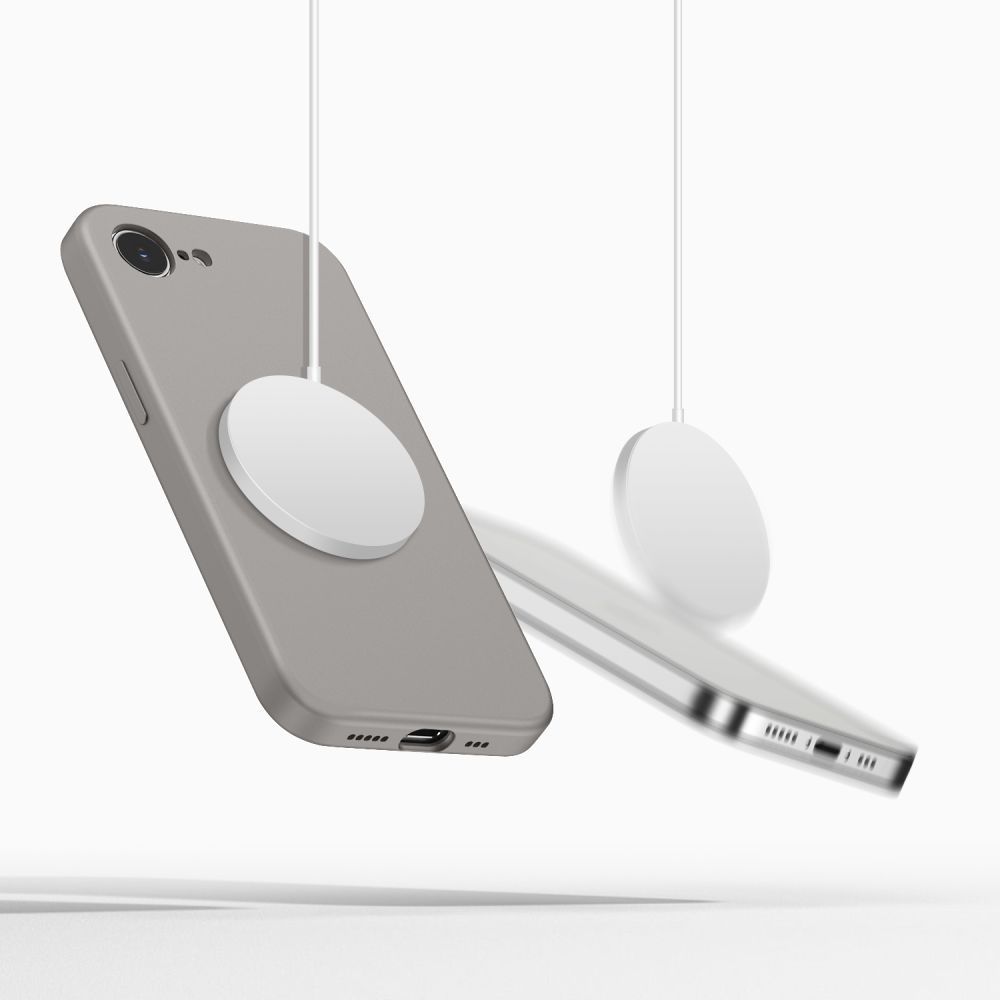 Tech-Protect Tech-Protect iPhone 17e/16e Skal MagSafe Silicone Stone Grey