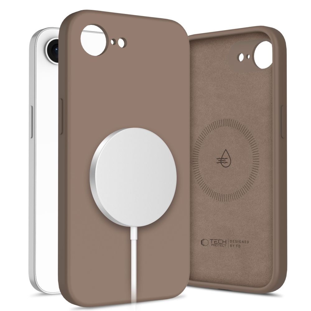 Tech-Protect Tech-Protect iPhone 17e/16e Skal MagSafe Silicone Chocolate Brown