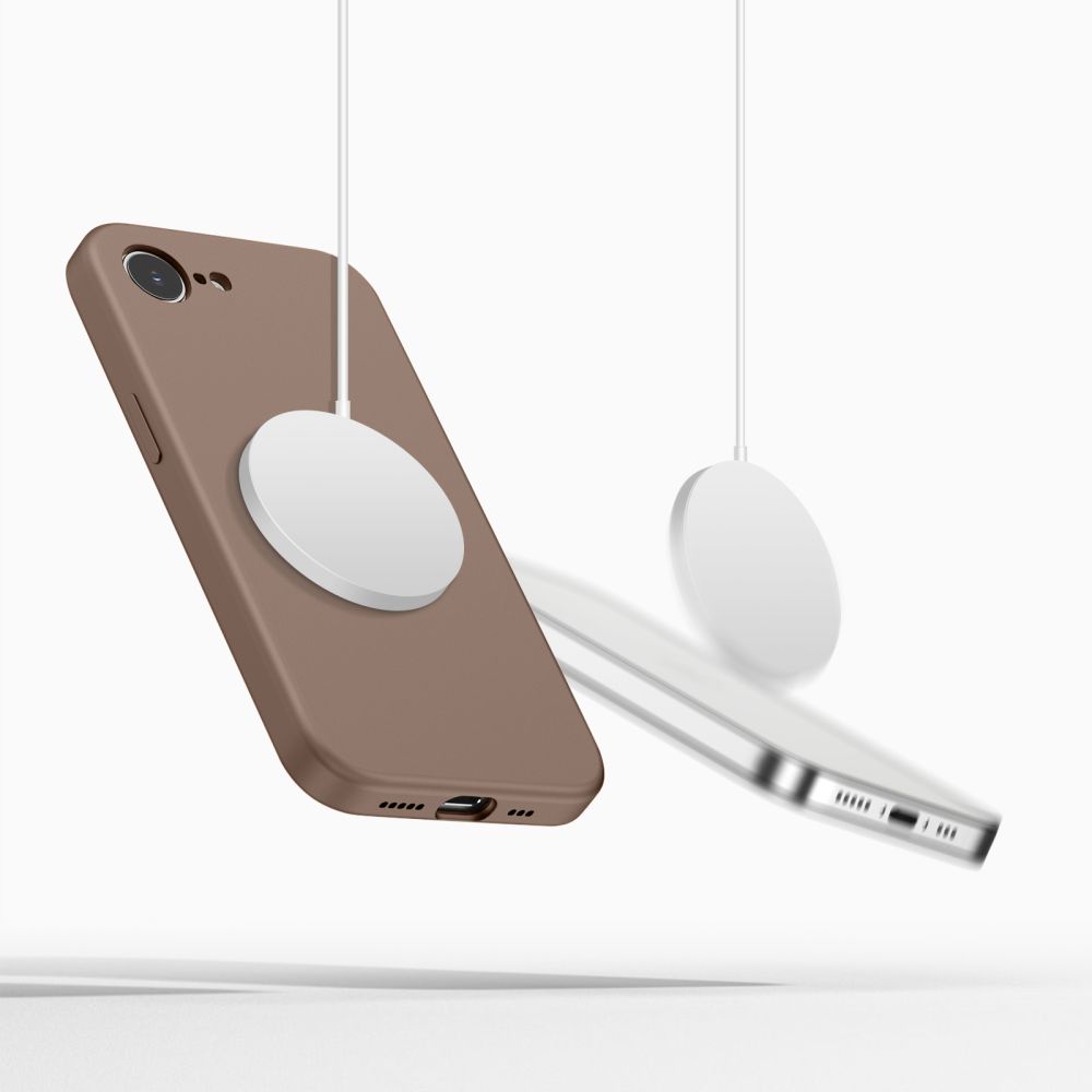 Tech-Protect Tech-Protect iPhone 17e/16e Skal MagSafe Silicone Chocolate Brown