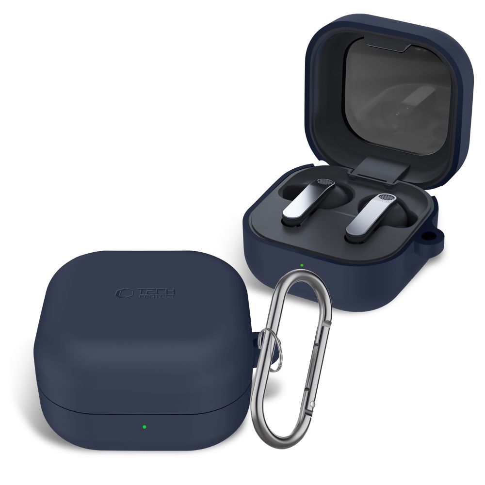 Tech-Protect Tech-Protect Galaxy Buds 4 / 4 Pro Skal Silikon Hook Navy Blue