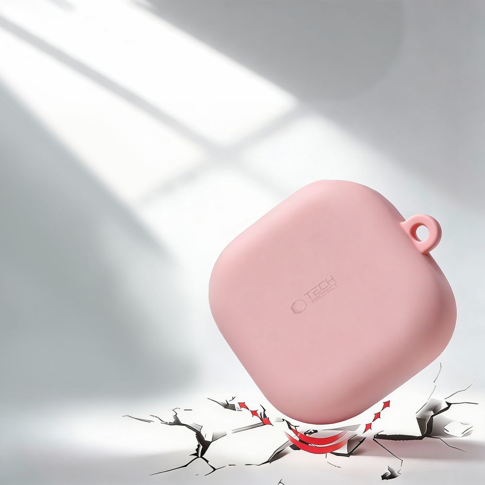 Tech-Protect Tech-Protect Galaxy Buds 4 / 4 Pro Skal Silikon Hook Dusty Pink