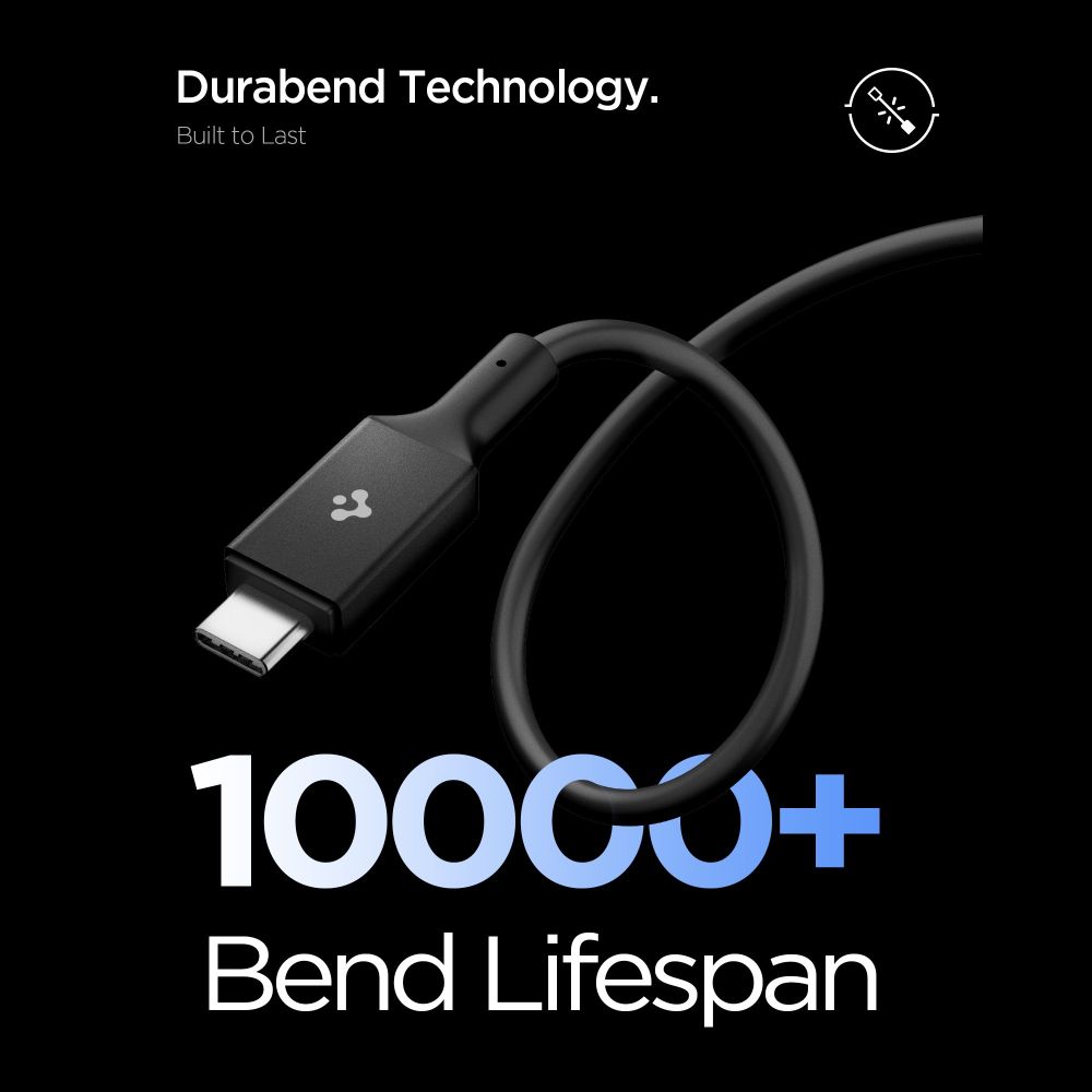 Spigen Spigen 2m 100W USB-C - USB-C Kabel Essential Svart
