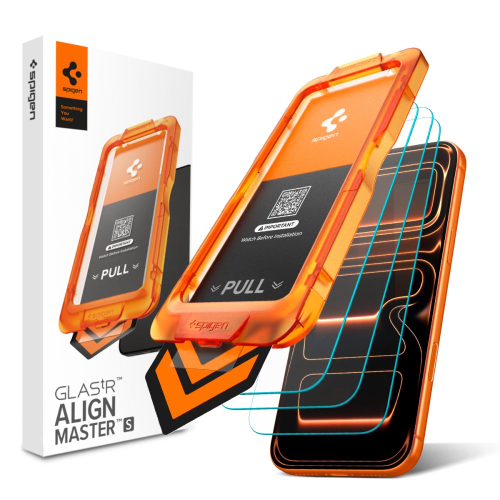 Spigen Spigen iPhone 17 Pro 3-PACK Skärmskydd ALM GLAS.tR Härdat Glas