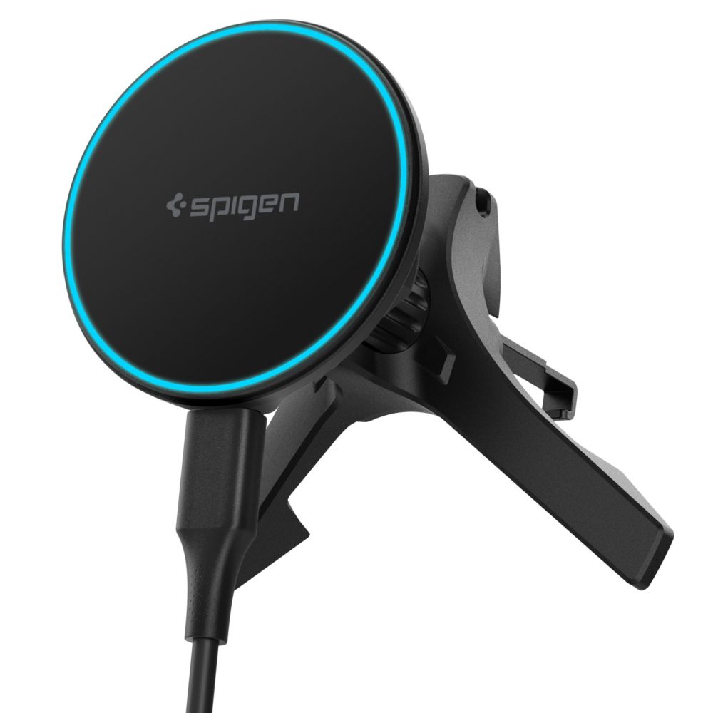Spigen Spigen 15W Qi2 Magnetisk MagSafe Billaddare Essential Luftventil Svart
