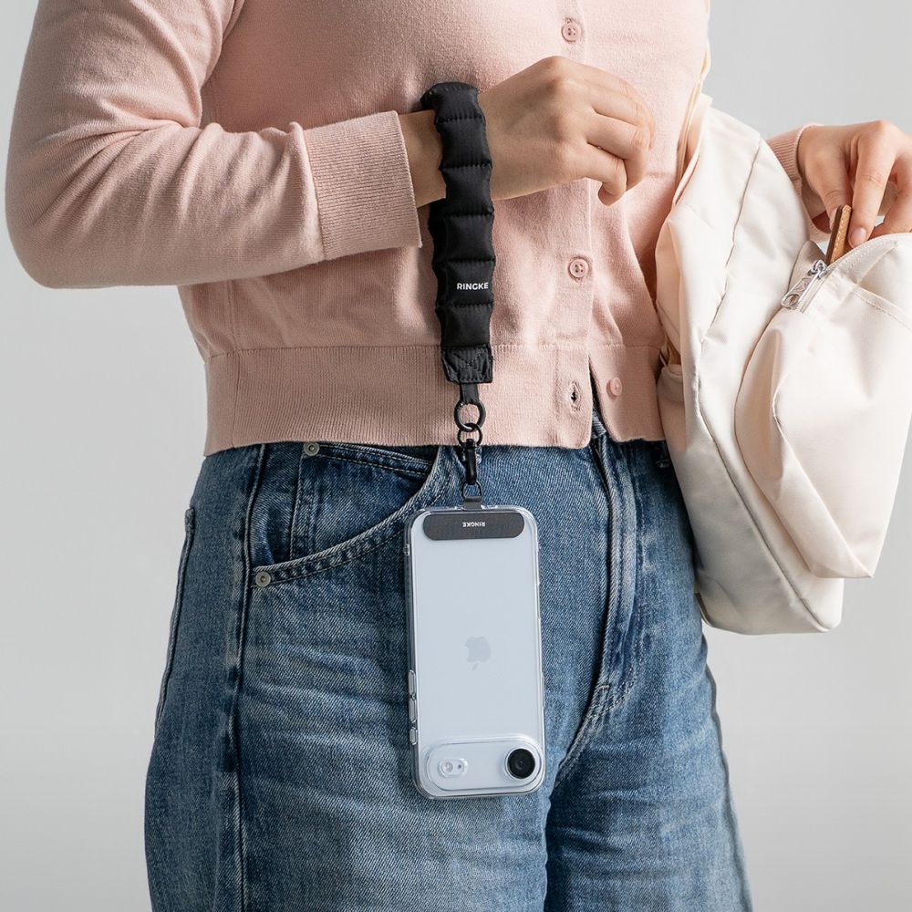 Ringke Ringke Handledsrem Holder & Puffer Hand Strap Svart