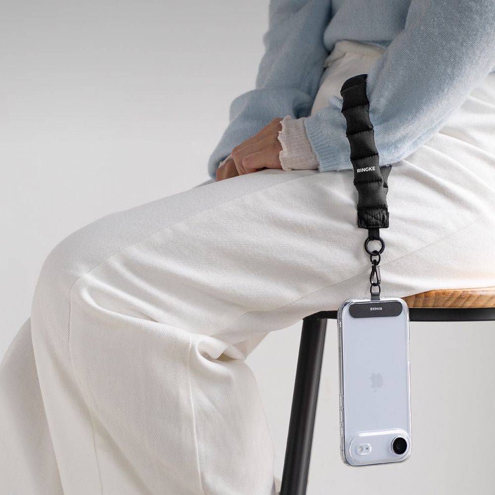 Ringke Ringke Handledsrem Holder & Puffer Hand Strap Svart
