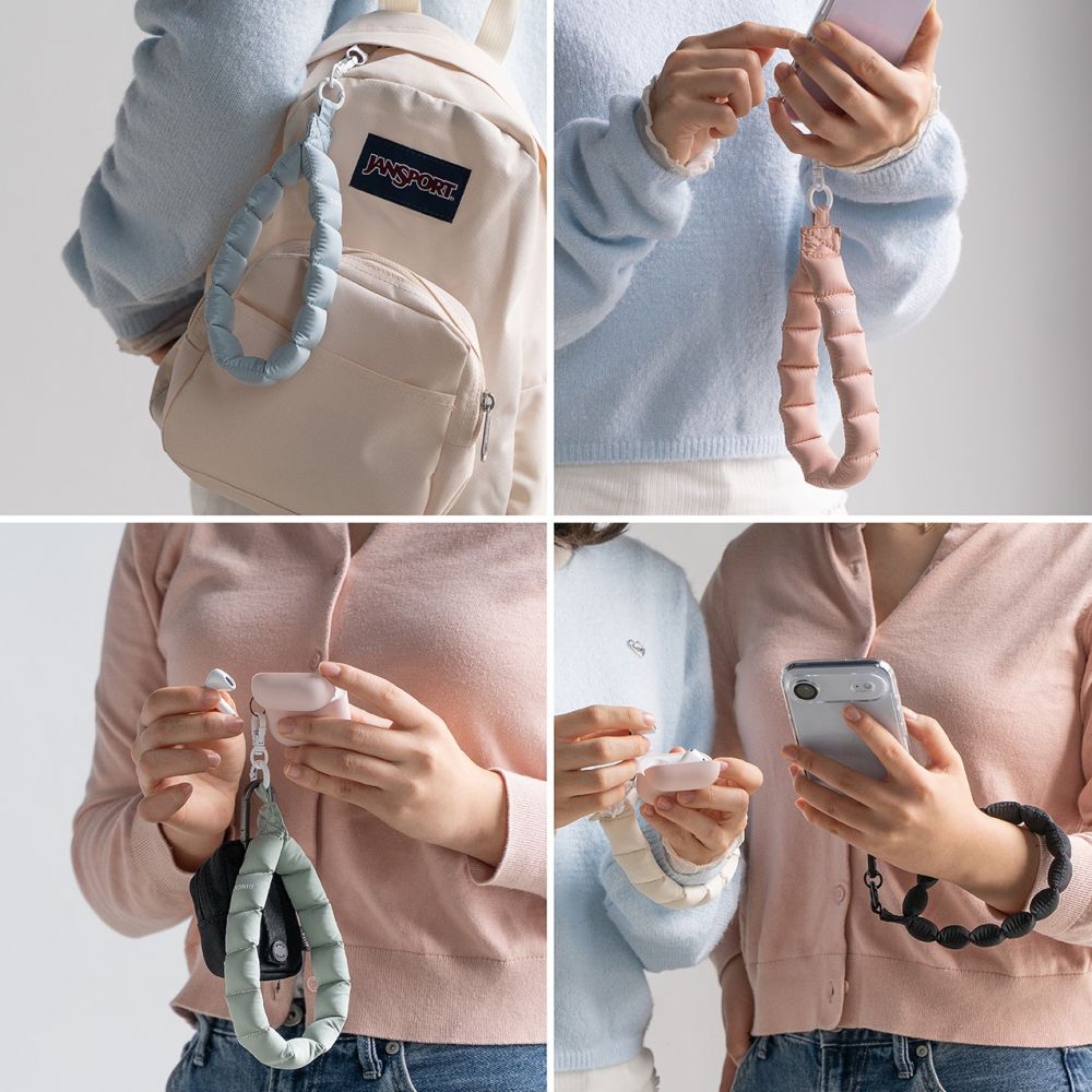 Ringke Ringke Handledsrem Holder & Puffer Hand Strap Floral Pink