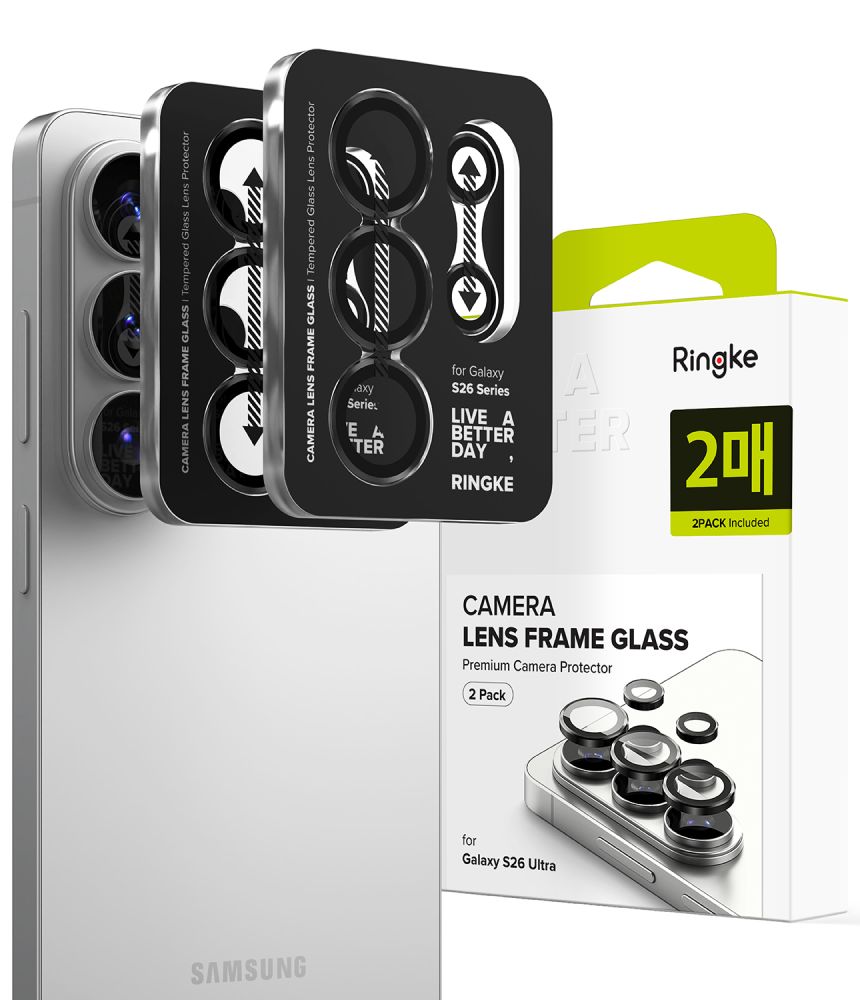 Ringke Ringke Galaxy S26 Ultra 2-PACK Linsskydd Härdat Glas Svart
