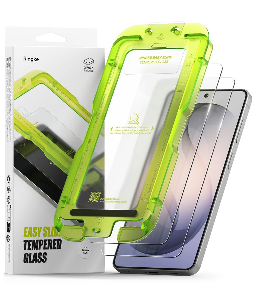 Ringke Ringke Galaxy S26 2-PACK Easy Slide Skärmskydd Härdat Glas