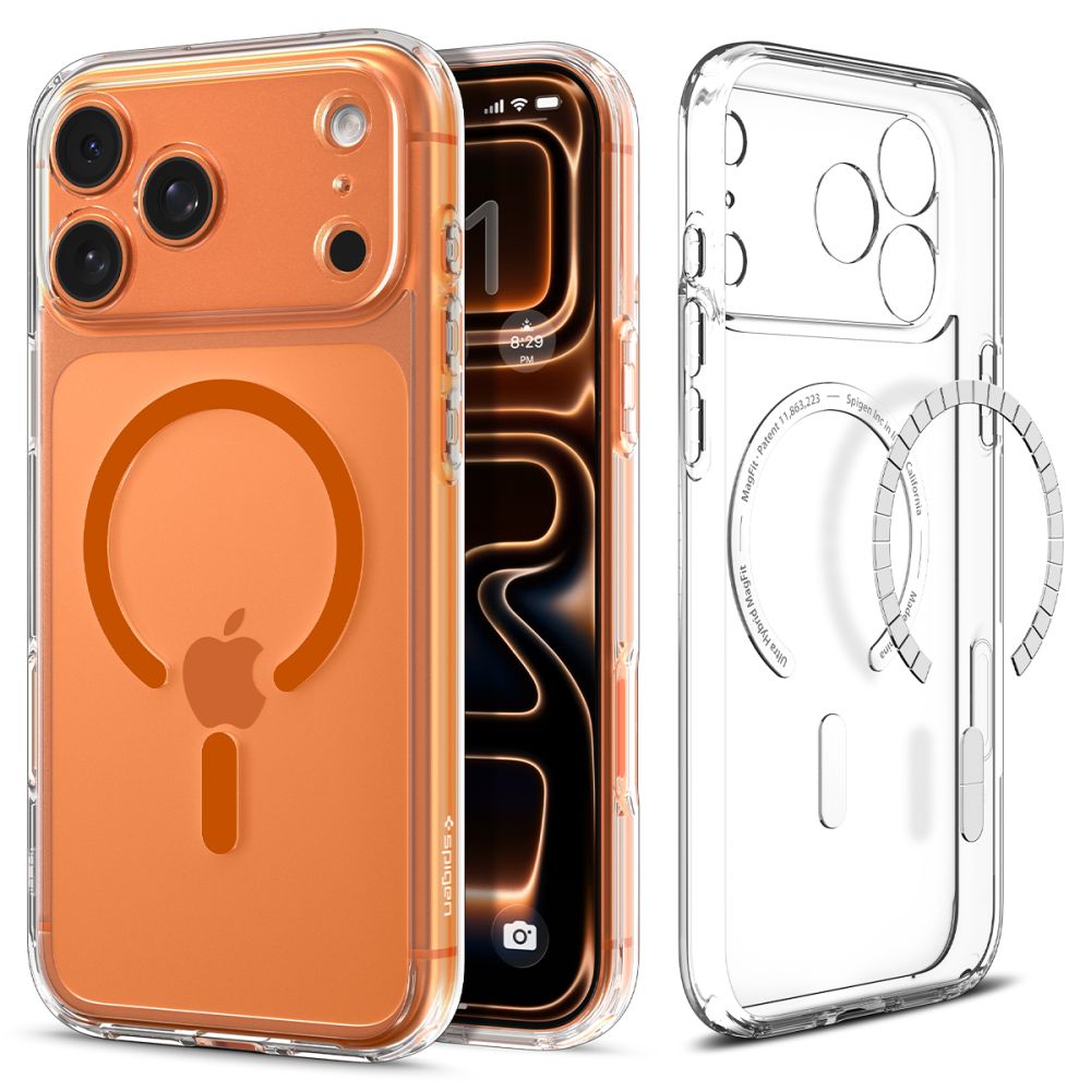Spigen Spigen iPhone 17 Pro Max Skal MagSafe Ultra Hybrid Transparent/Orange
