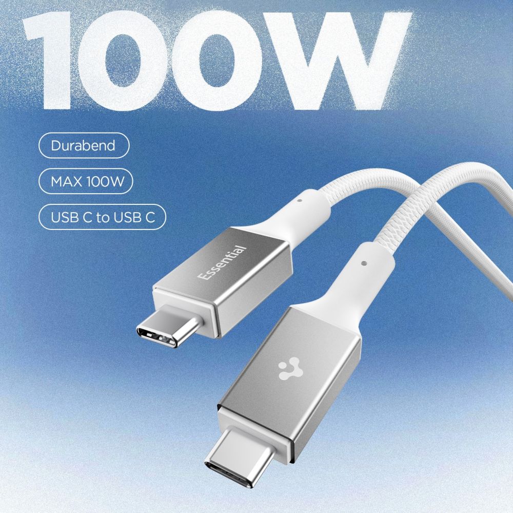 Spigen Spigen 1m 100W USB-C - USB-C Kabel Essential Vit