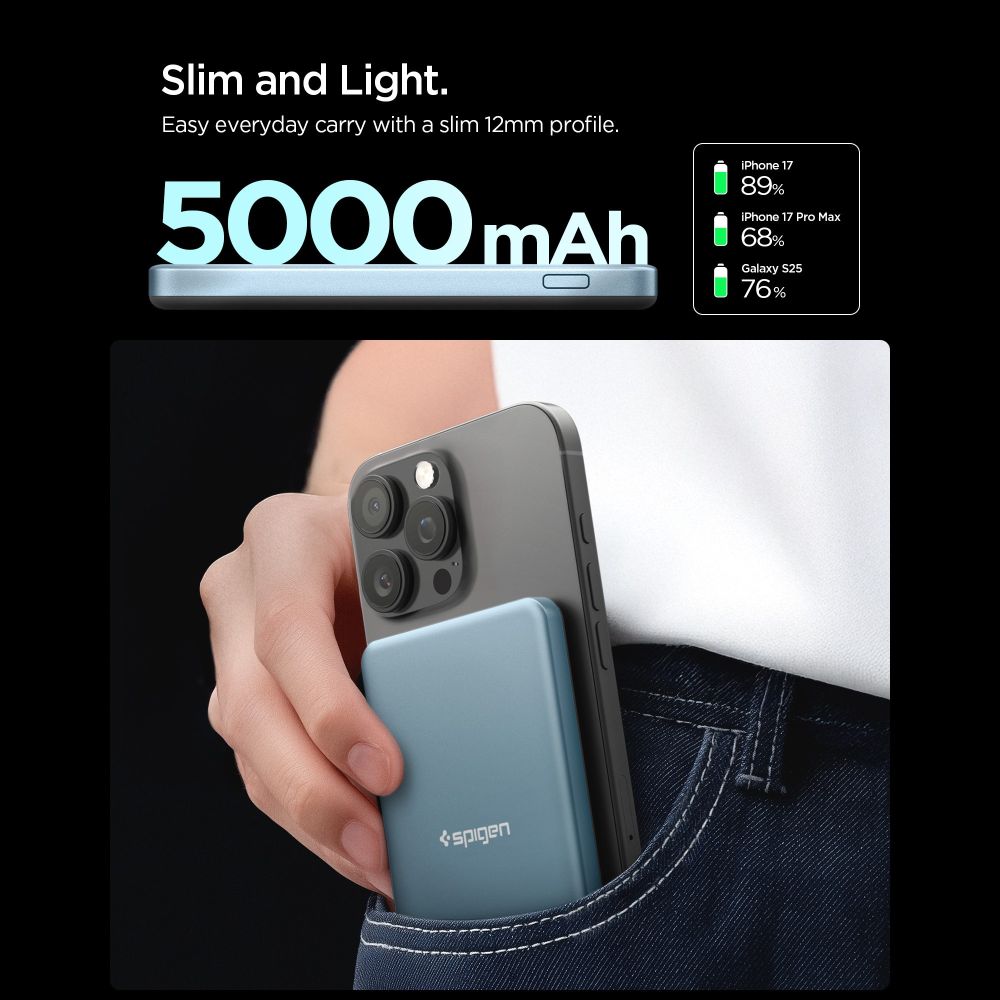 Spigen Spigen 5000 mAh 22.5W MagSafe Powerbank Essential Teal Blue
