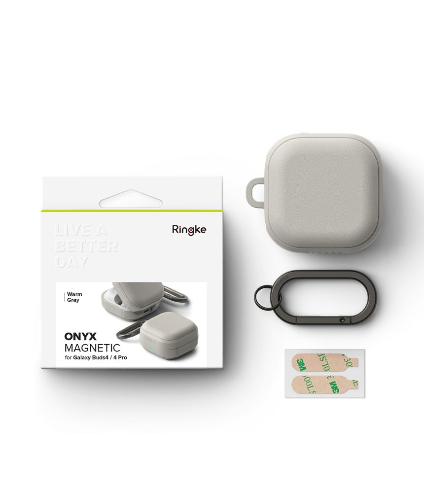 Ringke Ringke Galaxy Buds 4 / 4 Pro Skal MagSafe Onyx Warm Grey