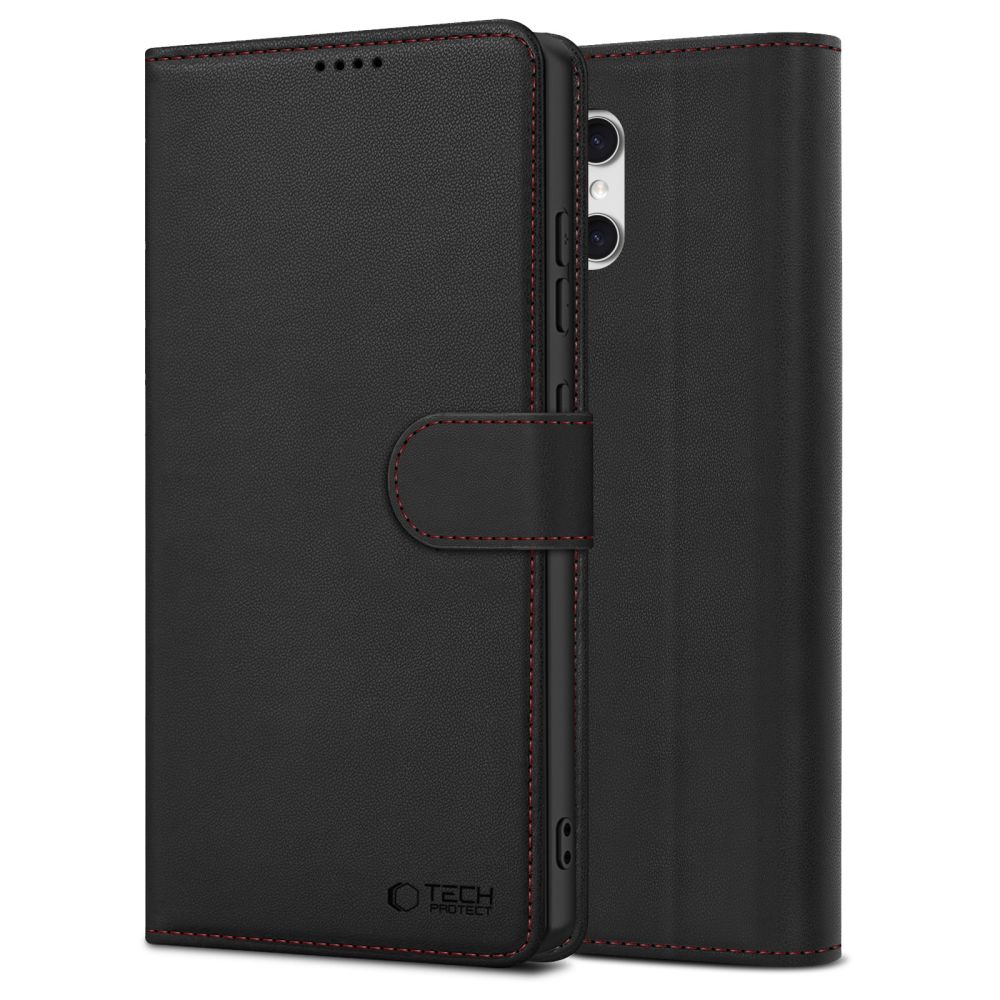 Tech-Protect Tech-Protect Galaxy A57 5G Fodral Läder Svart / Röd