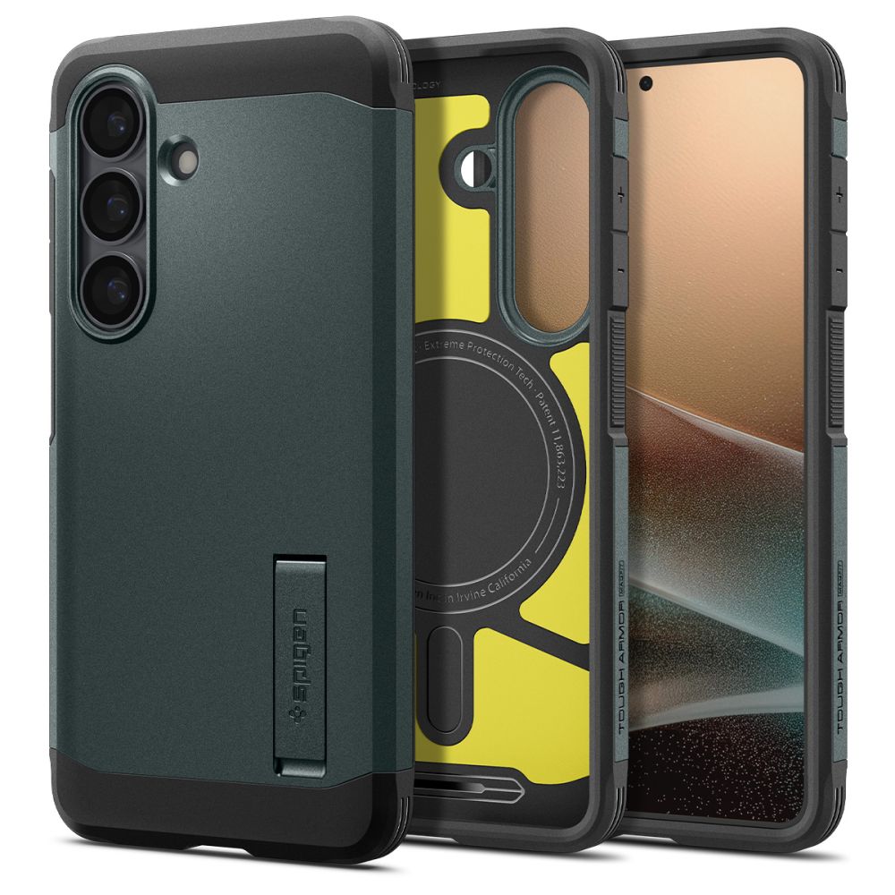 Spigen Spigen Galaxy S26 Skal MagSafe Tough Armor Abyss Green
