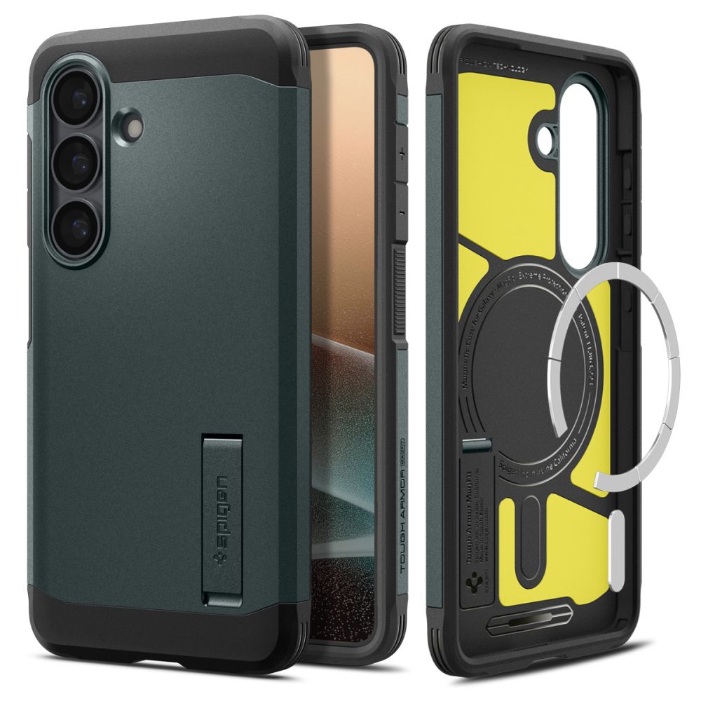 Spigen Spigen Galaxy S26 Skal MagSafe Tough Armor Abyss Green