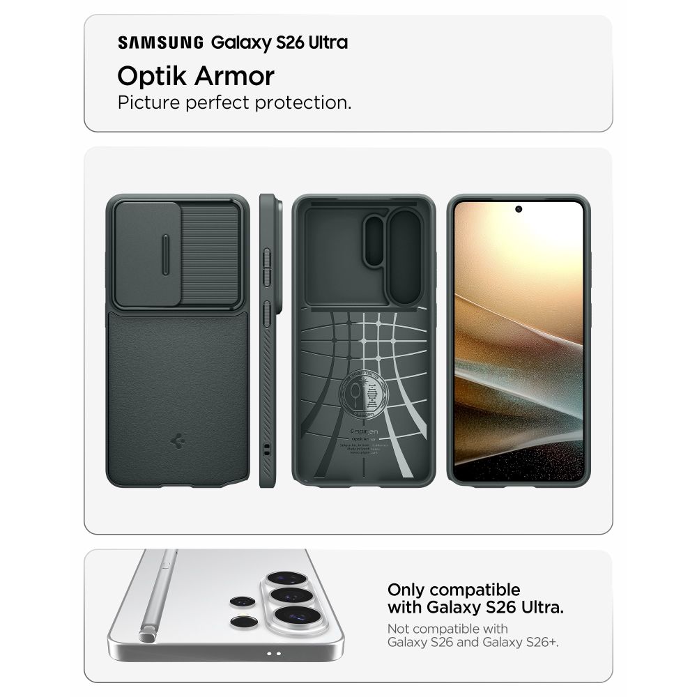 Spigen Spigen Galaxy S26 Ultra Skal Optik Armor Abyss Green