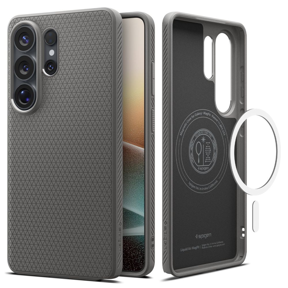Spigen Spigen Galaxy S26 Ultra Skal MagSafe Liquid Air Marble Grey