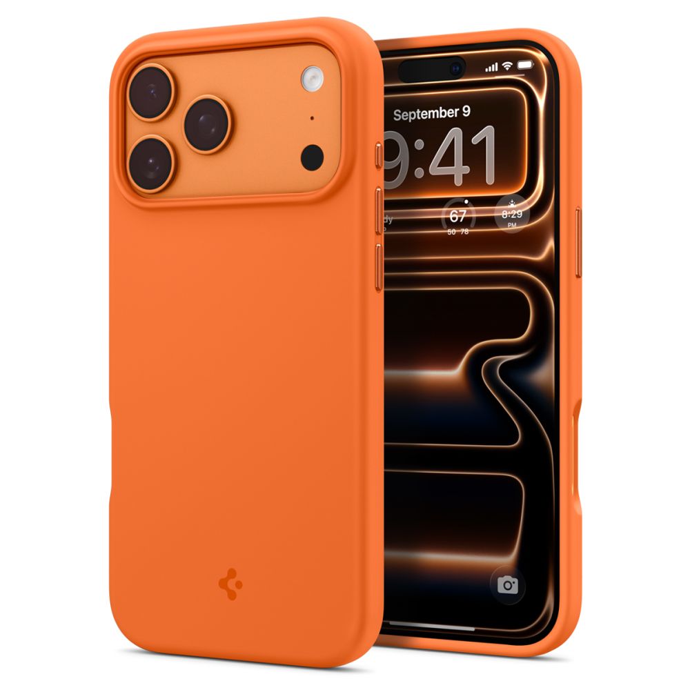 Spigen Spigen iPhone 17 Pro Skal MagSafe Silicone Fit Cosmic Orange