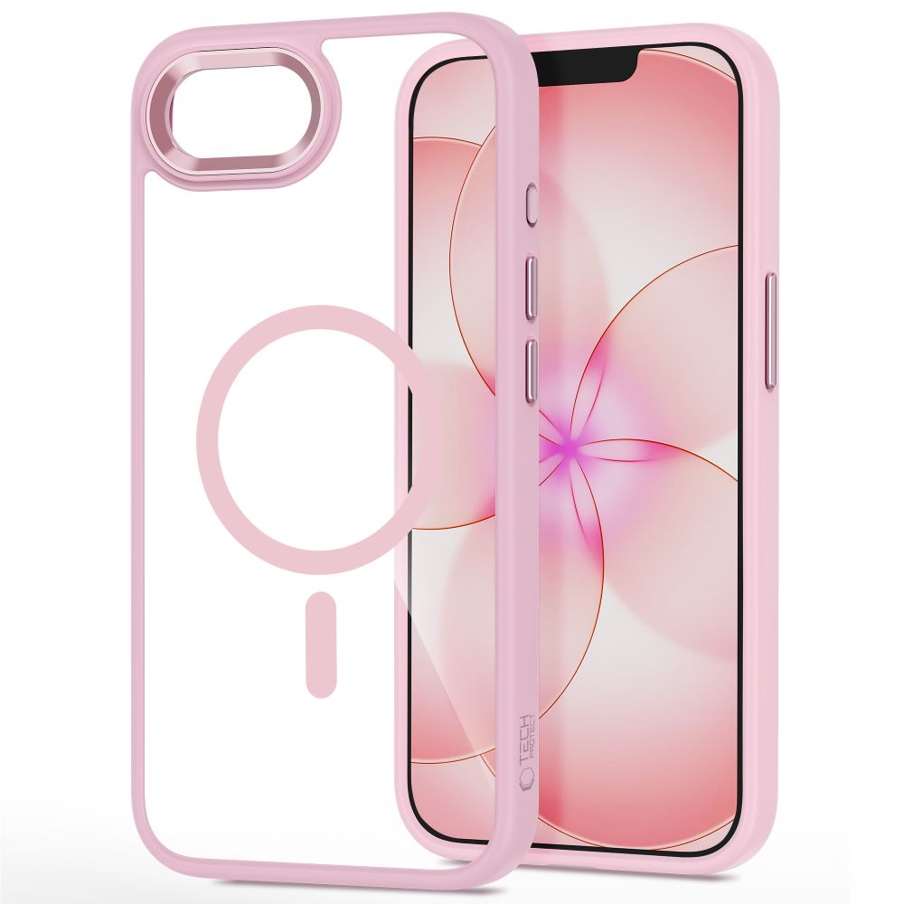 Tech-Protect Tech-Protect iPhone 17e/16e Skal MagSafe MagMat Rosa/Transparent