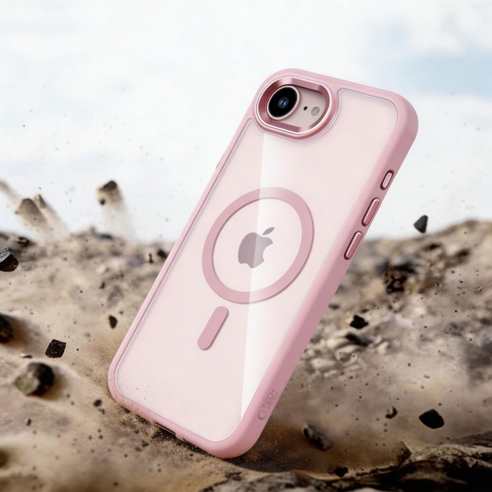 Tech-Protect Tech-Protect iPhone 17e/16e Skal MagSafe MagMat Rosa/Transparent
