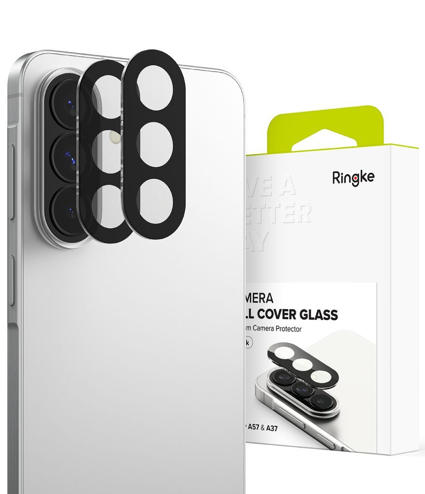 Ringke Ringke Galaxy A57 / A37 2-PACK Linsskydd Härdat Glas Svart