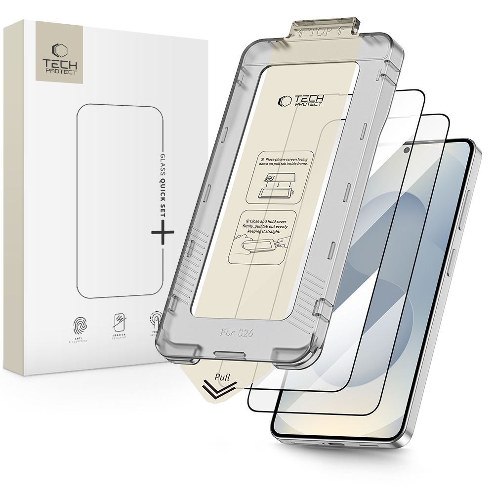 Tech-Protect Tech-Protect Galaxy S26 2-PACK Skärmskydd QuickSet+ Härdat Glas