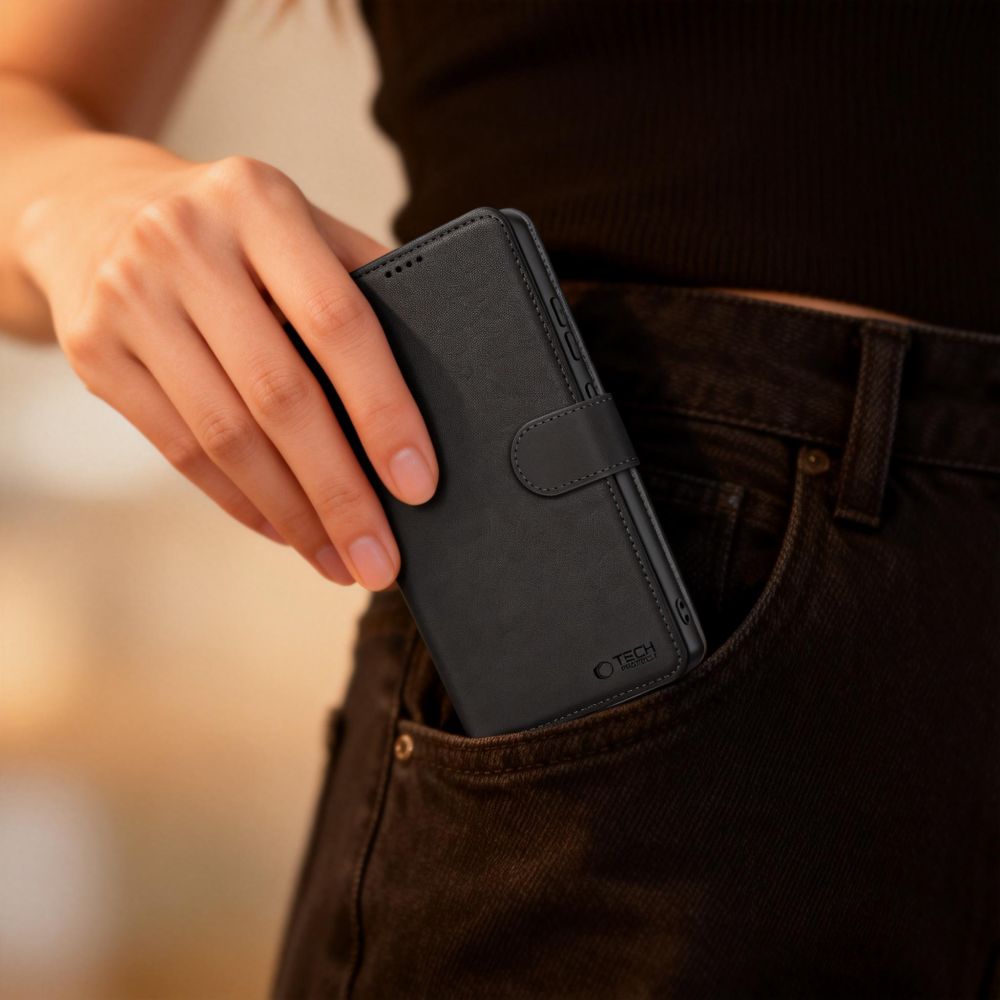 Tech-Protect Tech-Protect Motorola Moto G67/G77 Fodral Läder Svart