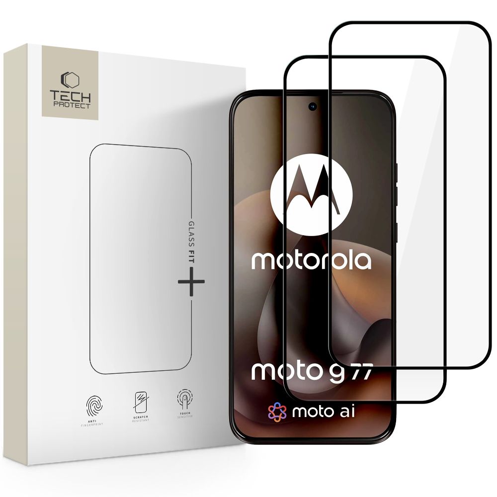 Tech-Protect Tech-Protect Motorola Moto G67/G77 2-PACK Skärmskydd GlassFit+