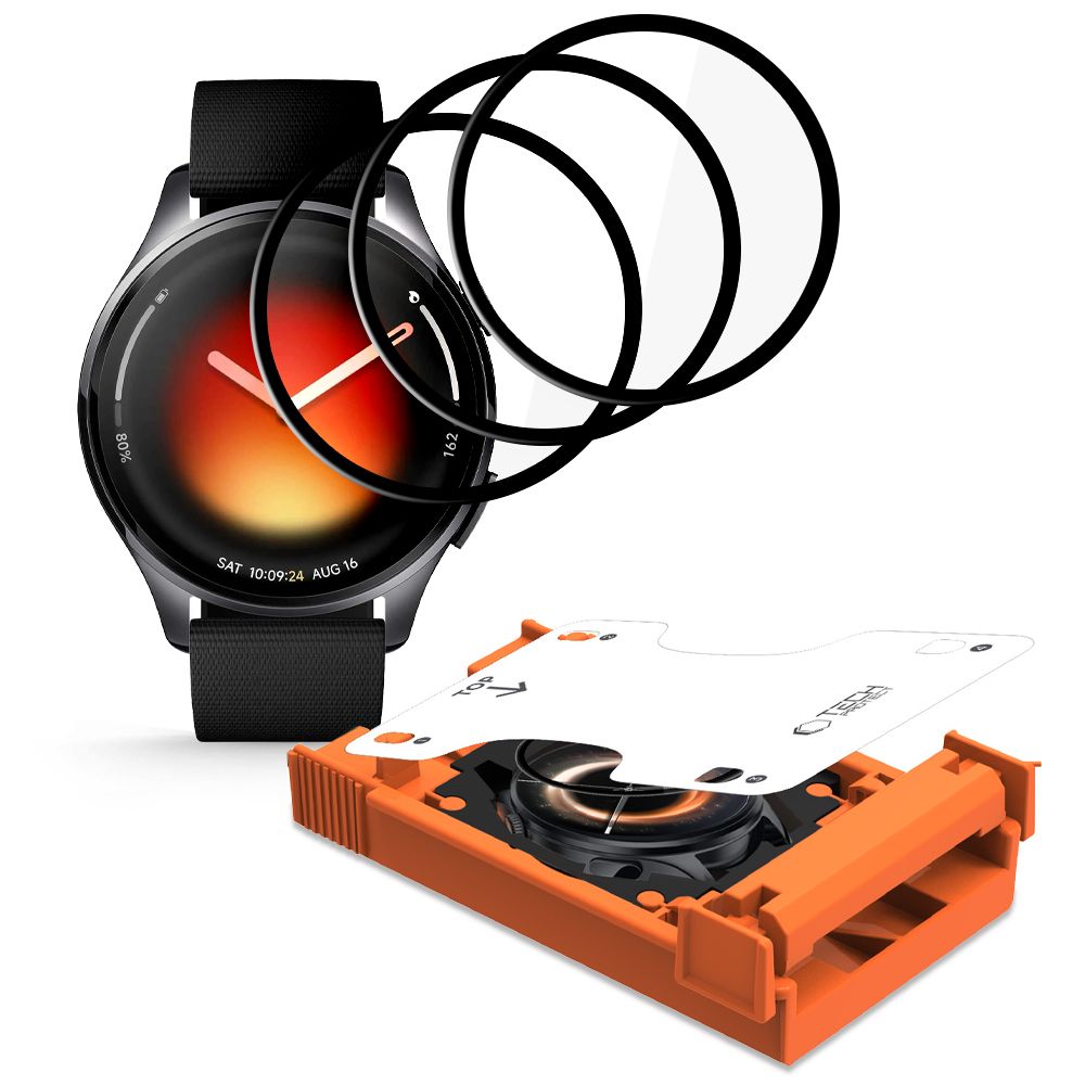Tech-Protect Tech-Protect Xiaomi Watch 5 3-PACK Skärmskydd EasySet Flex+