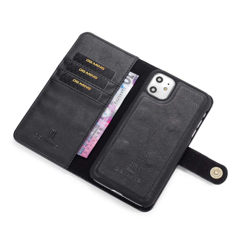 DG.MING iPhone 11 - DG.MING Plånboksfodral/Magnet Skal - Svart