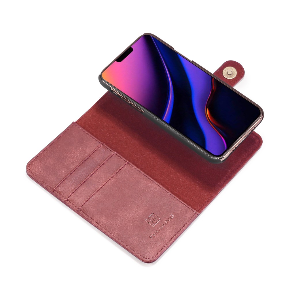 DG.MING iPhone 11 Pro Max - DG.MING Plånboksfodral/Magnet Skal - Vinröd