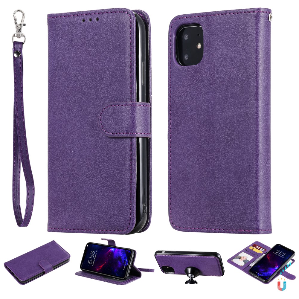  iPhone 11 - Plånboksfodral/Magnet Skal 2in1 - Lila