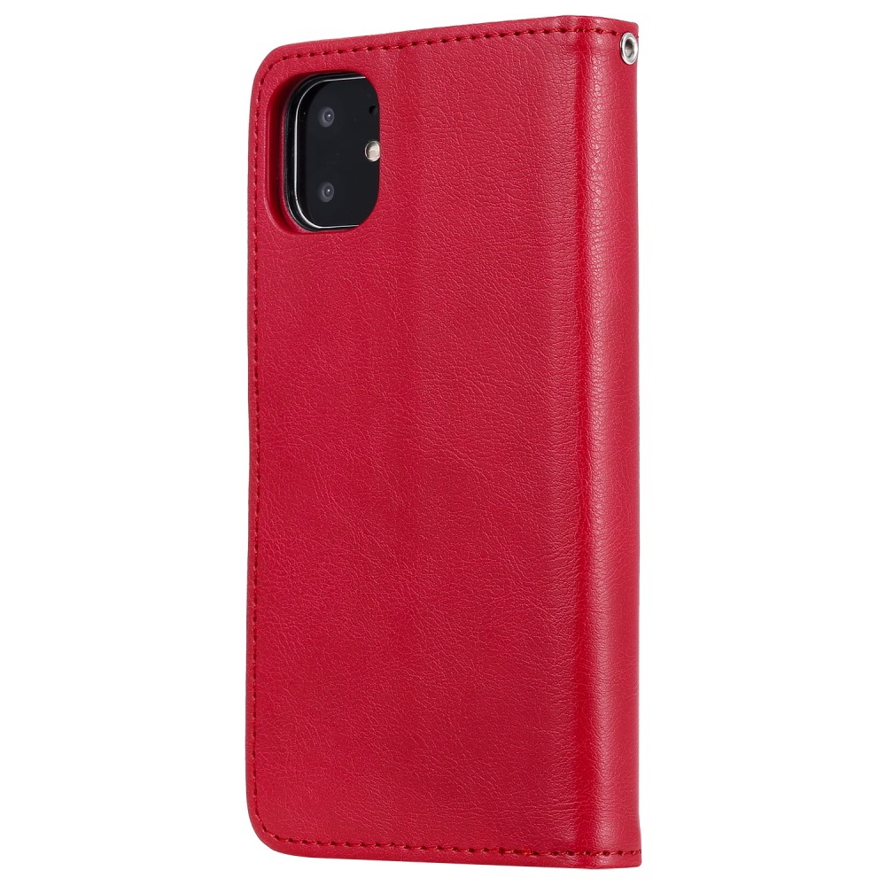  iPhone 11 - Plånboksfodral/Magnet Skal 2in1 - Röd