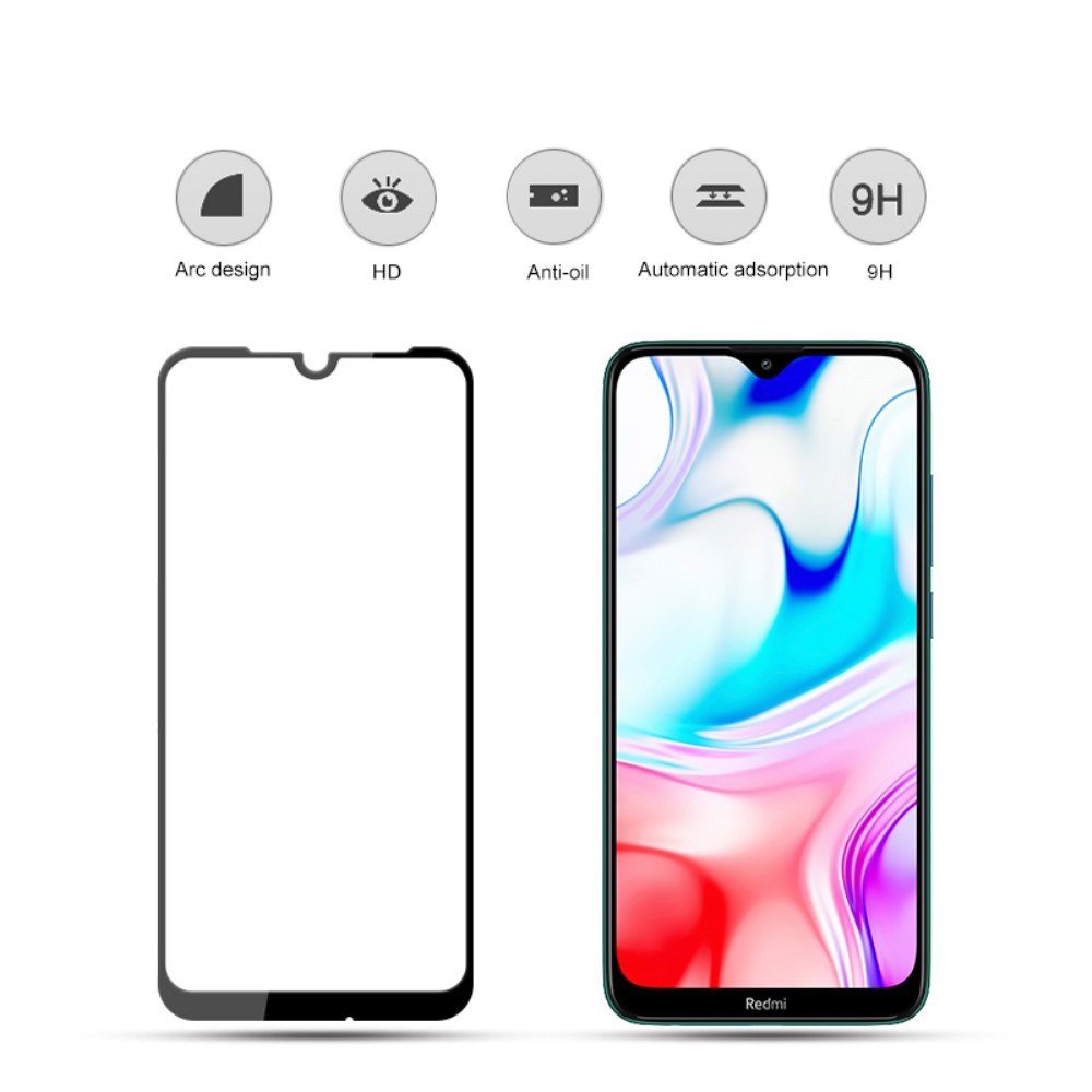 MOCOLO Xiaomi Redmi 8/8A - Härdat glas - Heltäckande skärmskydd