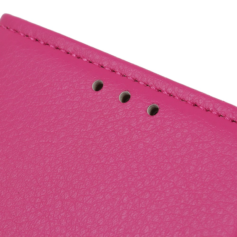  OnePlus 7T - Litchi Plånboksfodral - Rosa