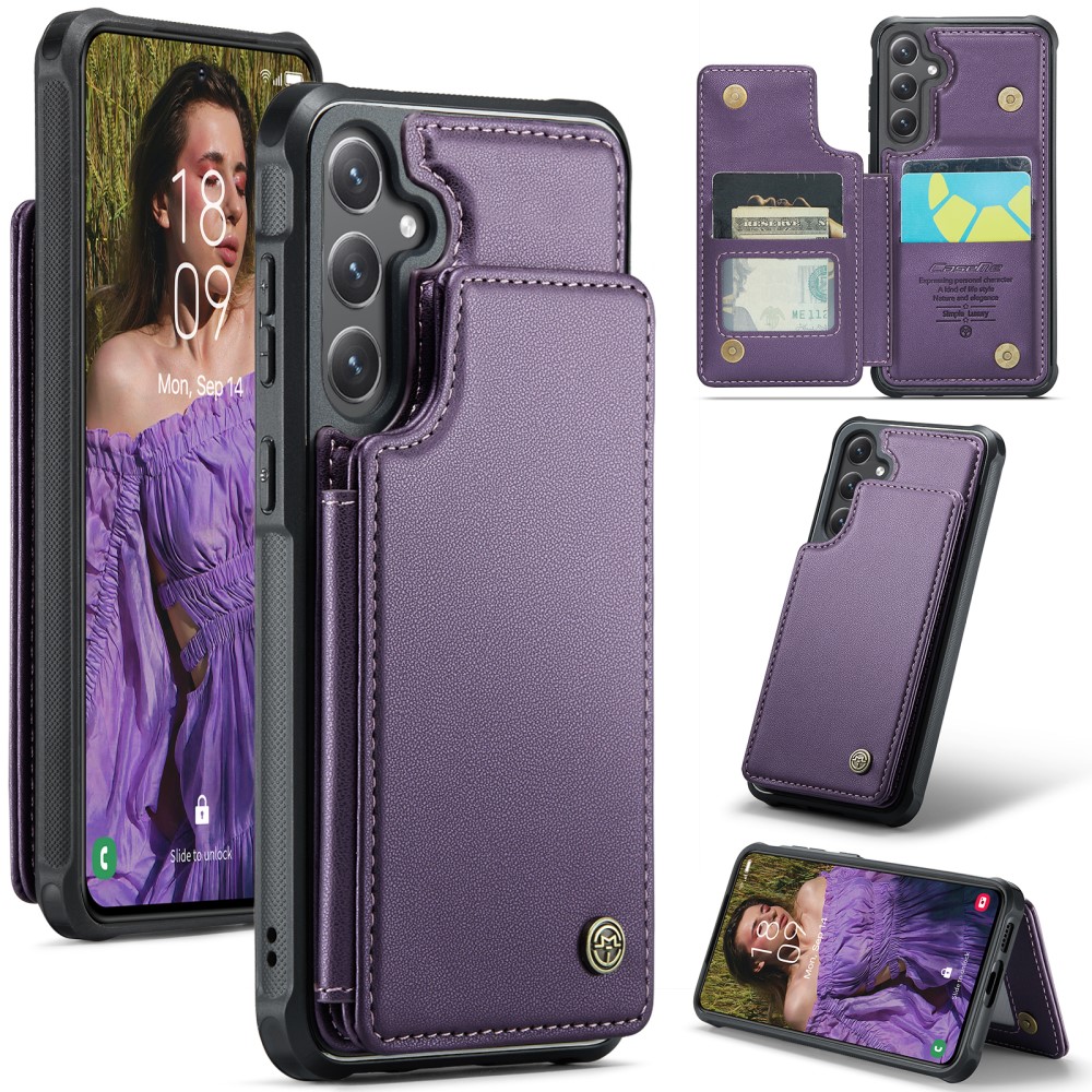 CASEME CASEME Samsung Galaxy A16 Skal RFID Kickstand Plånbok Lila