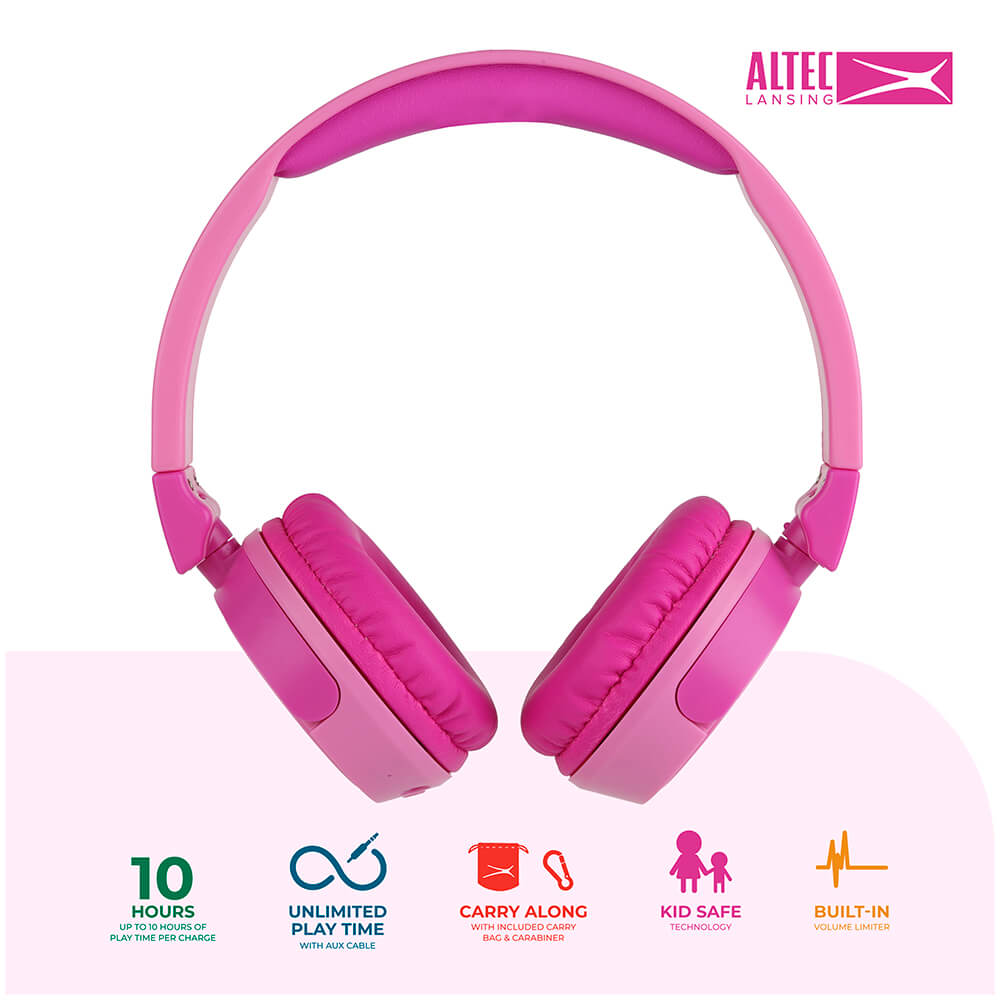 ALTEC LANSING Altec Lansing Trådlösa Barnhörlurar 2in1 On-Ear Rosa