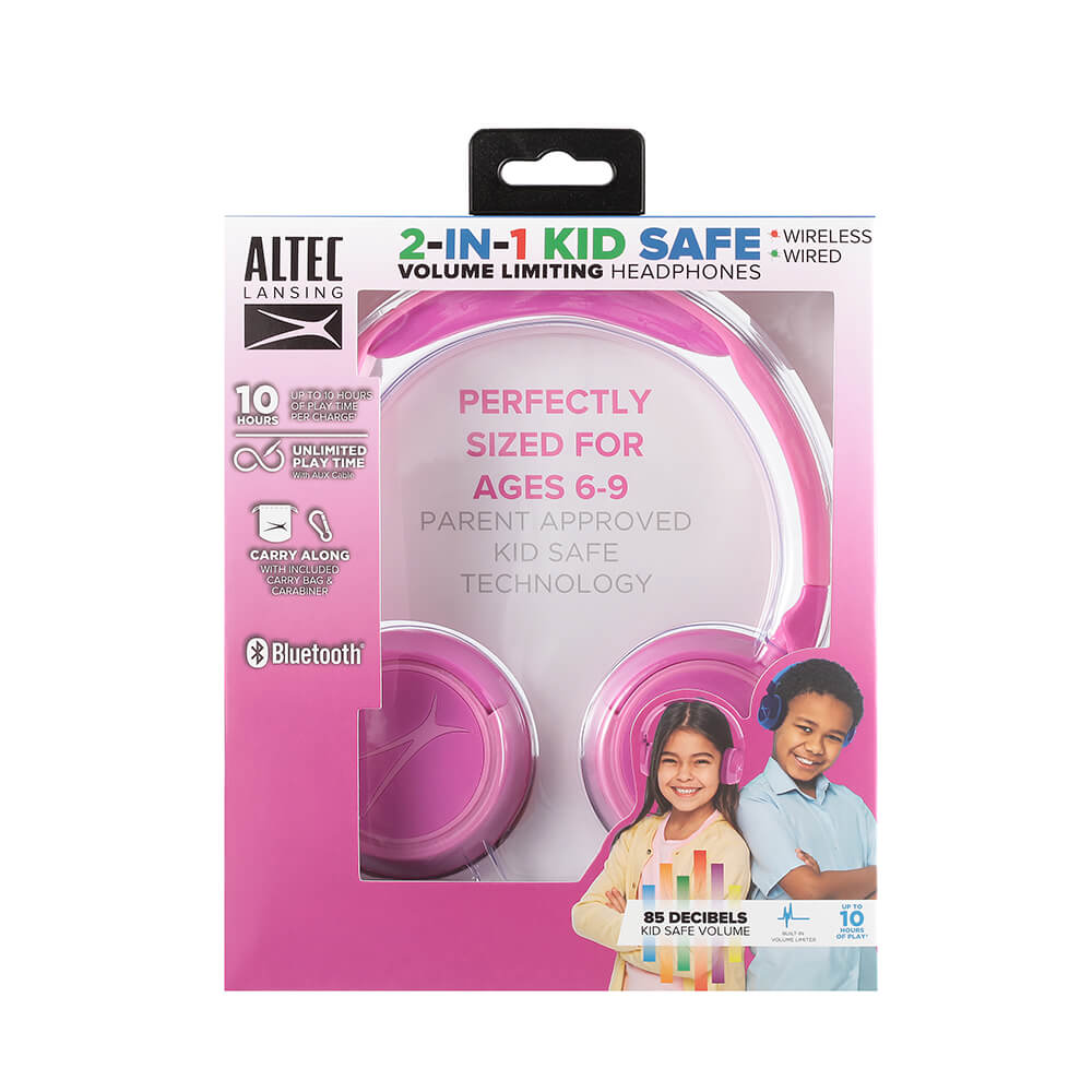 ALTEC LANSING Altec Lansing Trådlösa Barnhörlurar 2in1 On-Ear Rosa