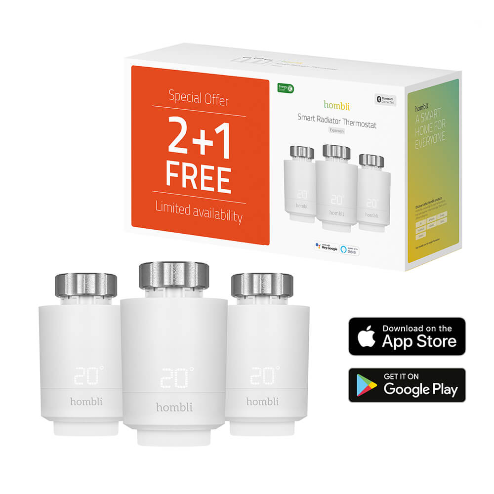 Hombli Hombli 3-PACK Smart Termostat Expansionspaket Vit