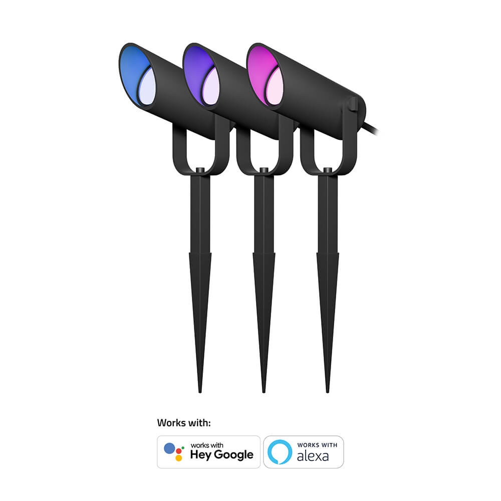 Hombli Hombli Smart Utomhus Spotlight 3-pack RGB CCT Svart