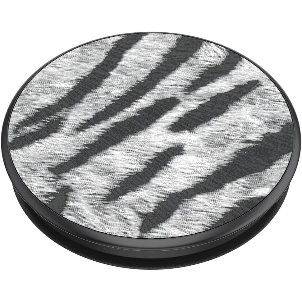 PopSockets PopSockets Avtagbart Grip med Ställfunktion Premium Vegan Leather Zebra