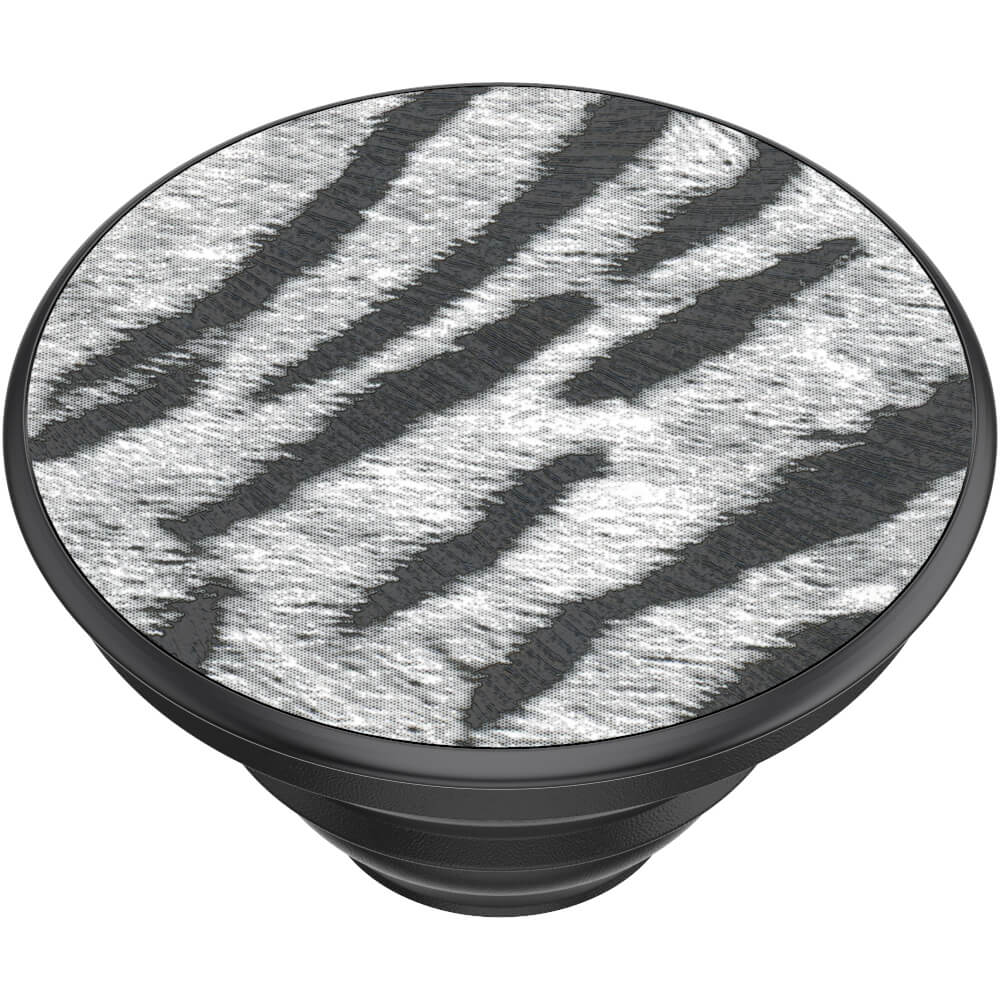 PopSockets PopSockets Avtagbart Grip med Ställfunktion Premium Vegan Leather Zebra