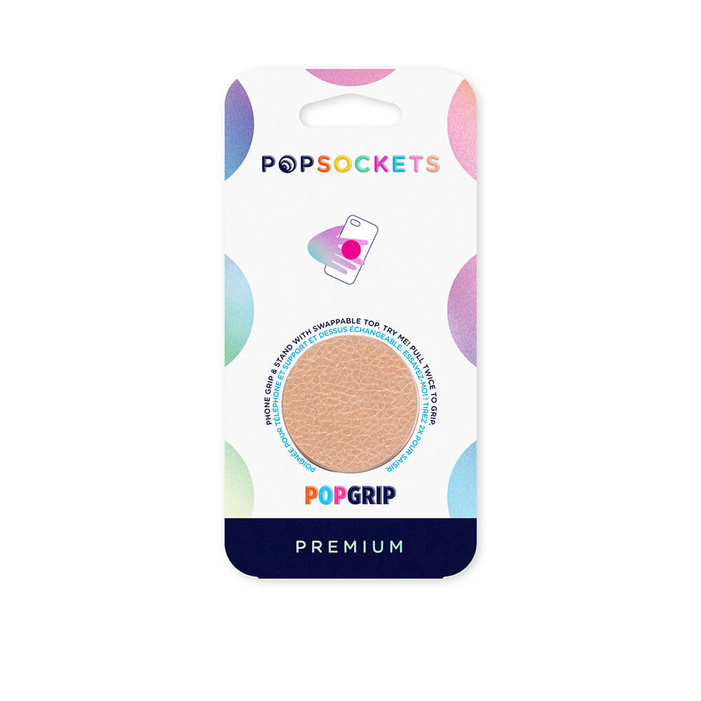 PopSockets PopSockets Avtagbart Grip med Ställfunktion Premium Pebbled Vegan Leather